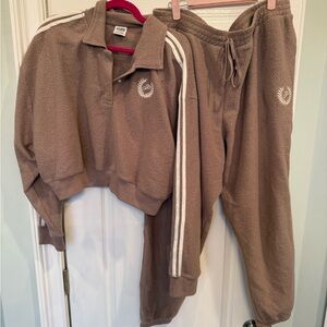 PINK Victoria's Secret Taupe Track Pants & Joggers Set